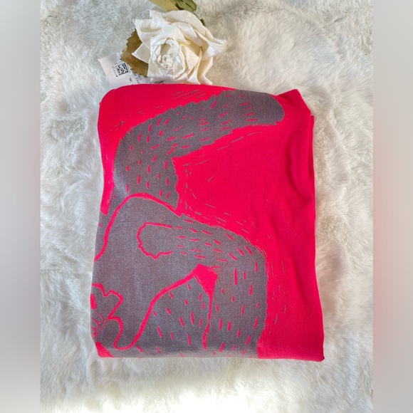 New w/tag LOST GODS “SQUATCHIN” Tee with Sasquatch playing a guitar Red SZ 2XL - Picture 5 of 5